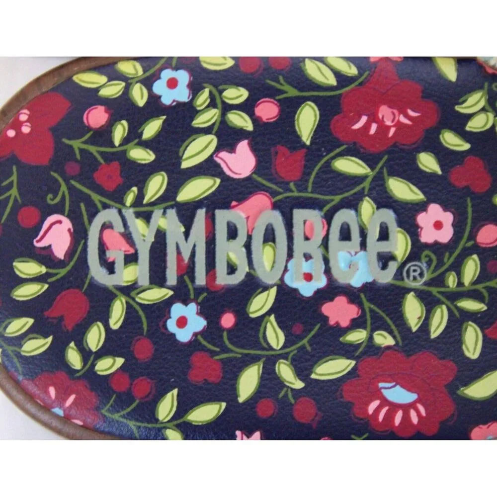 Gymboree Apple For The Teacher Blue Corduroy Slip On Clogs sz 12 Wedge Flowers